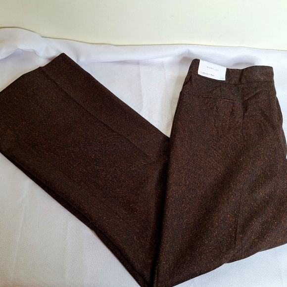 Harold's Pants - NWT Harold's brand "Harold in Tweed" Plus-size 14 wool silk blend wide leg pants